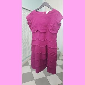 Shabby Apple Fuscia Scallop Dress Size L